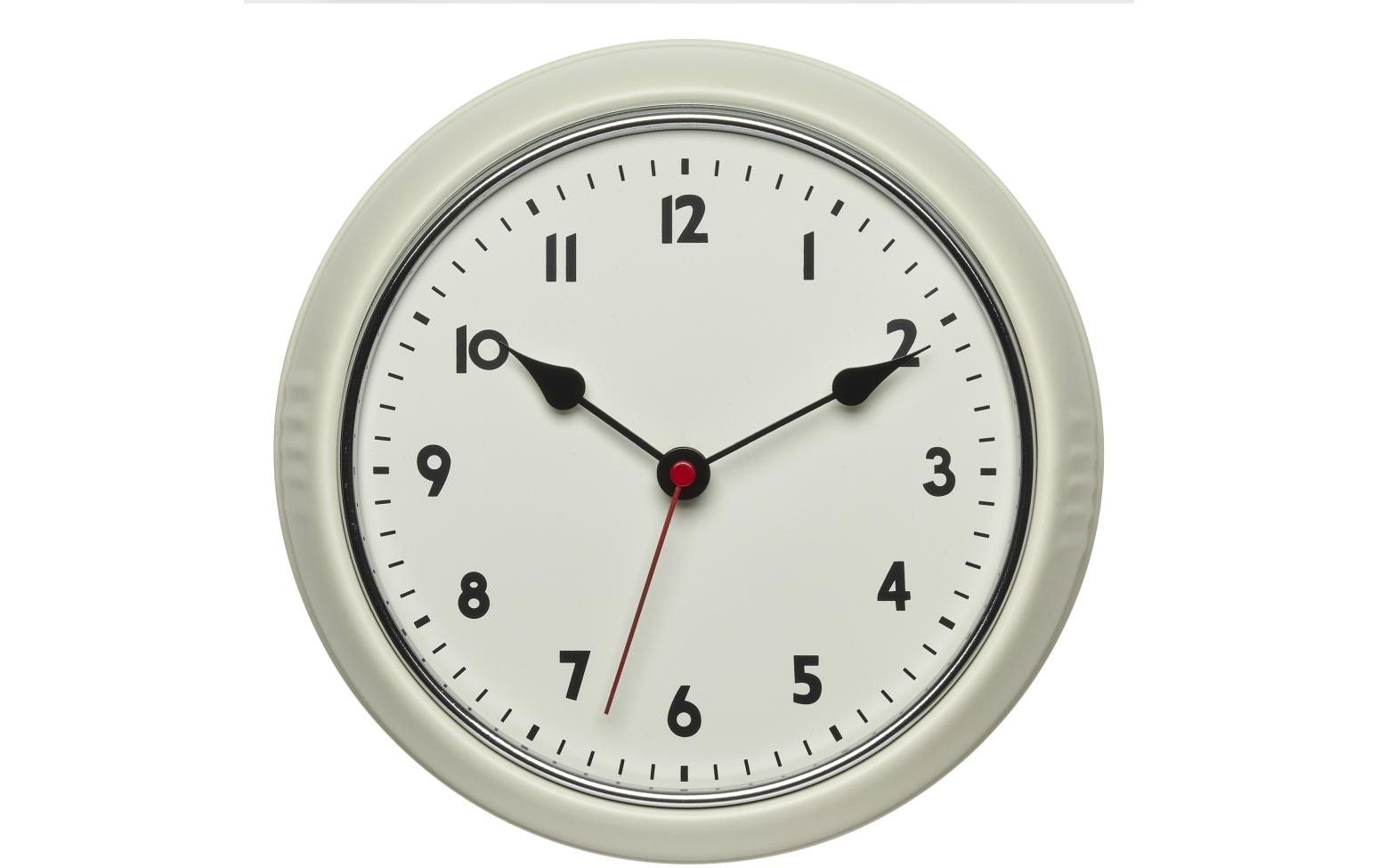 TFA-Dostmann TFA Dostmann Wanduhr – Funk, analog, Ø 24 cm, Beige, Metall/Glas
