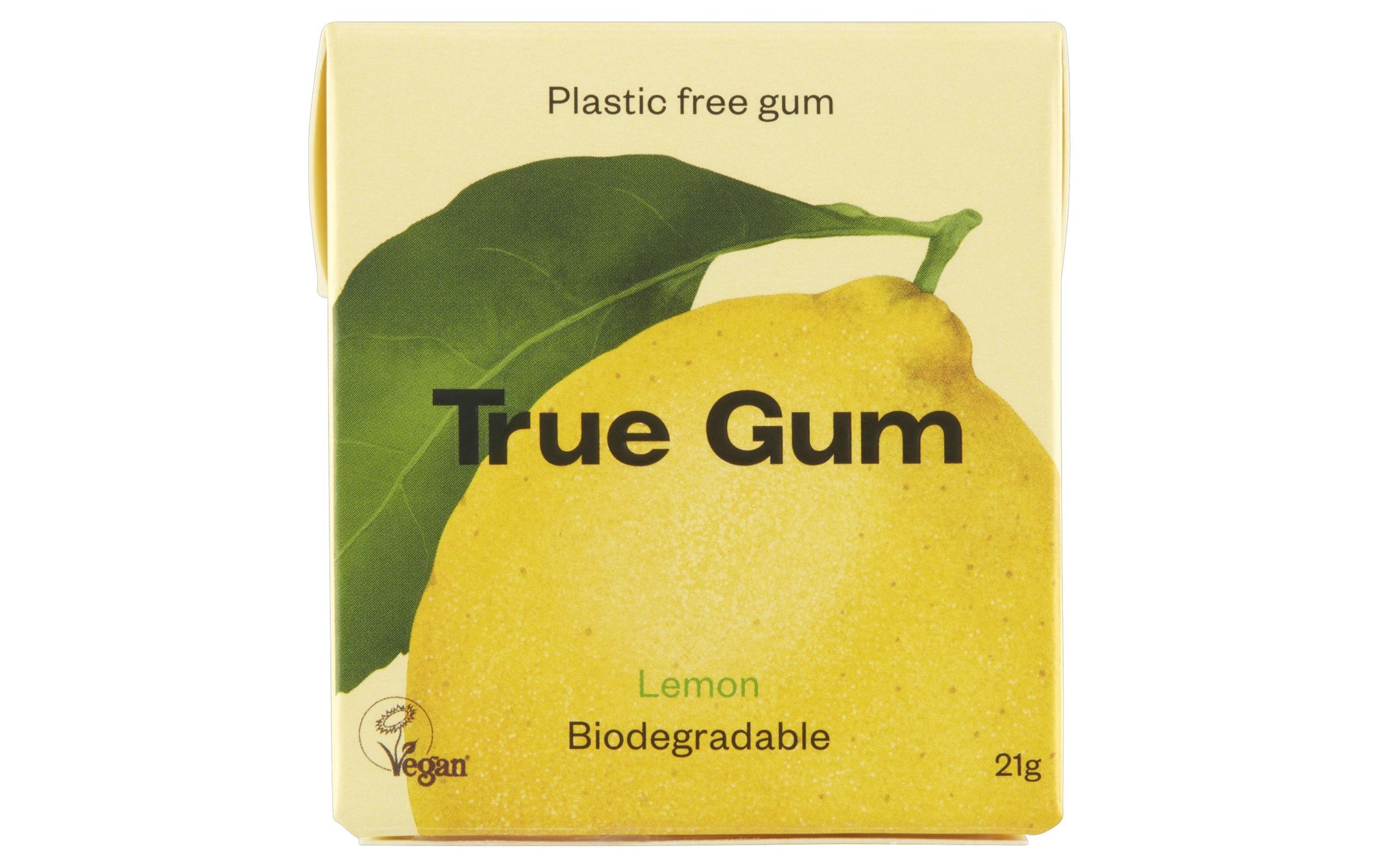 True Gum Kaugummi – Zitrone, zuckerfrei – 21 g
