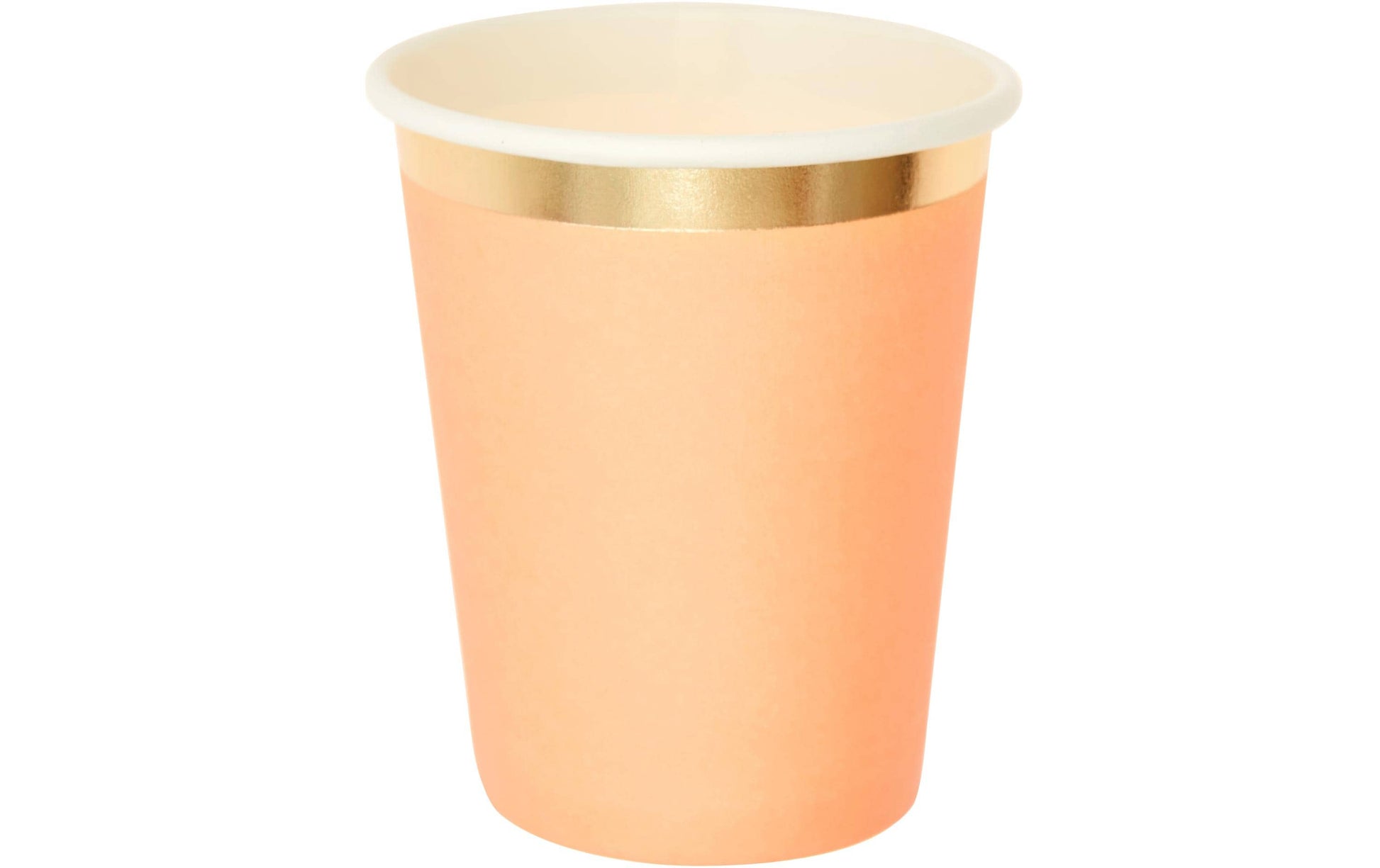 Rico Design Trinkbecher, Papier – 2,5 dl, Aprikose/Gold – 10 Stk.