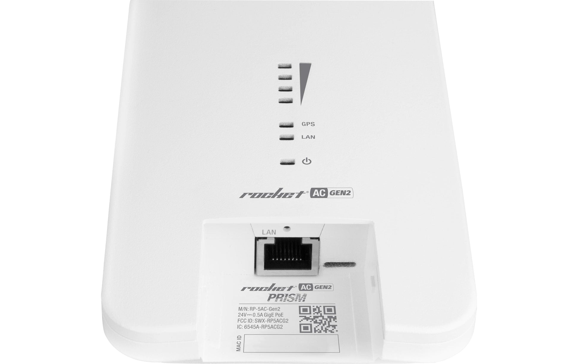 Ubiquiti Rocket Prism ac Gen2 – 5 GHz Funkbrücke, 1GbE, PoE, 500 Mbit/s, Weiss