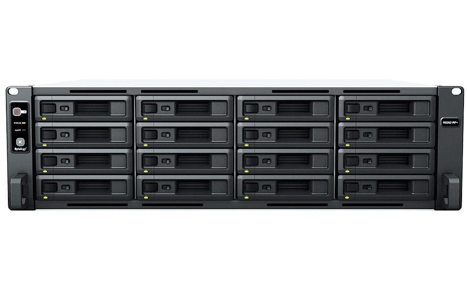 Synology RS2821RP+ – 16-Bay Rack 3U NAS – AMD Ryzen V1500B, 4 GB RAM, 1GbE, DSM, redundantes Netzteil