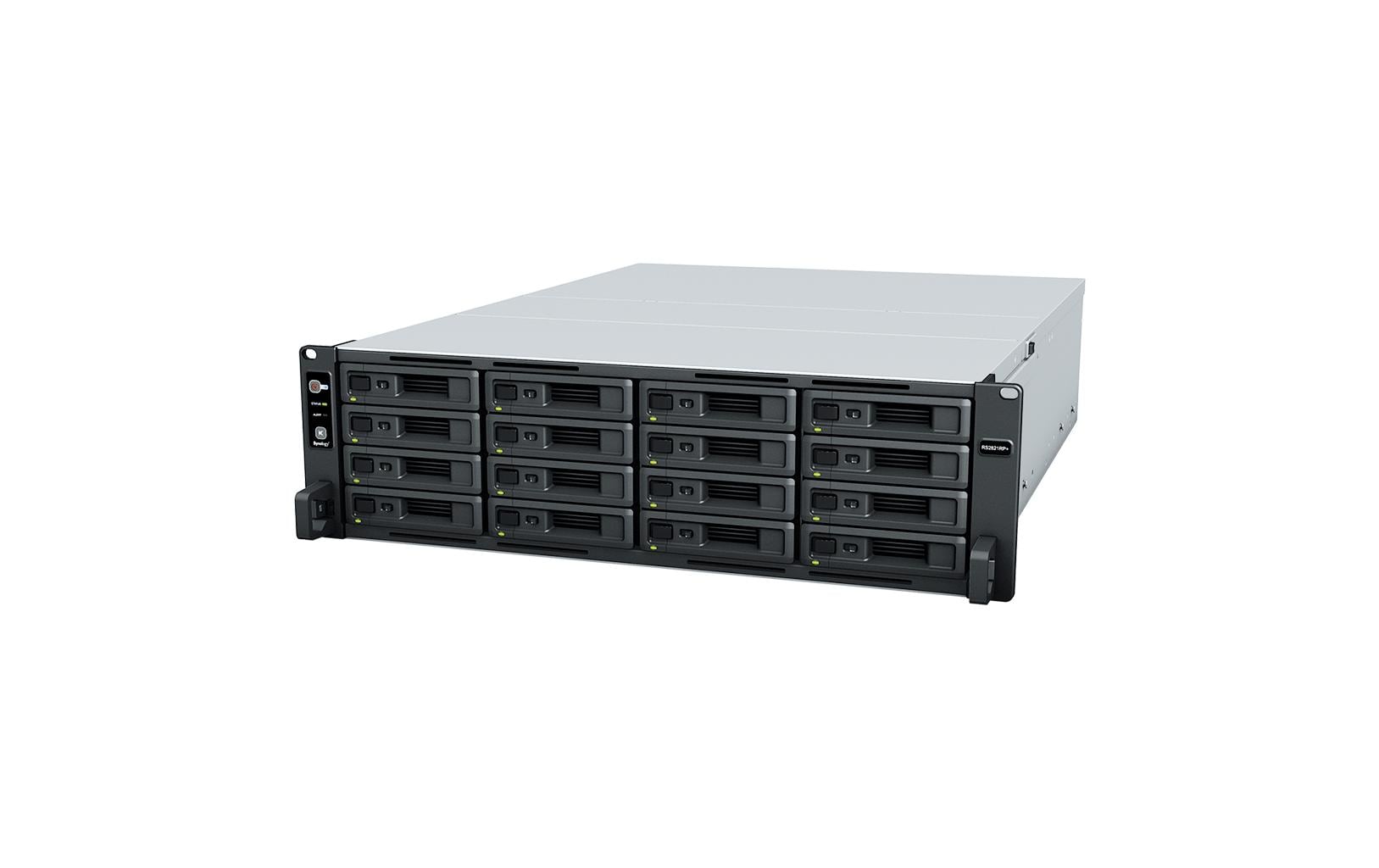 Synology RS2821RP+ – 16-Bay Rack 3U NAS – AMD Ryzen V1500B, 4 GB RAM, 1GbE, DSM, redundantes Netzteil