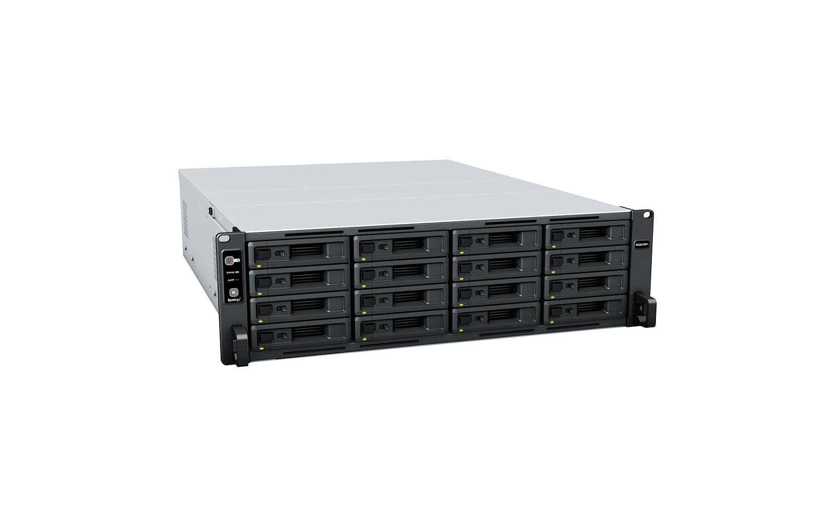Synology RS2821RP+ – 16-Bay Rack 3U NAS – AMD Ryzen V1500B, 4 GB RAM, 1GbE, DSM, redundantes Netzteil