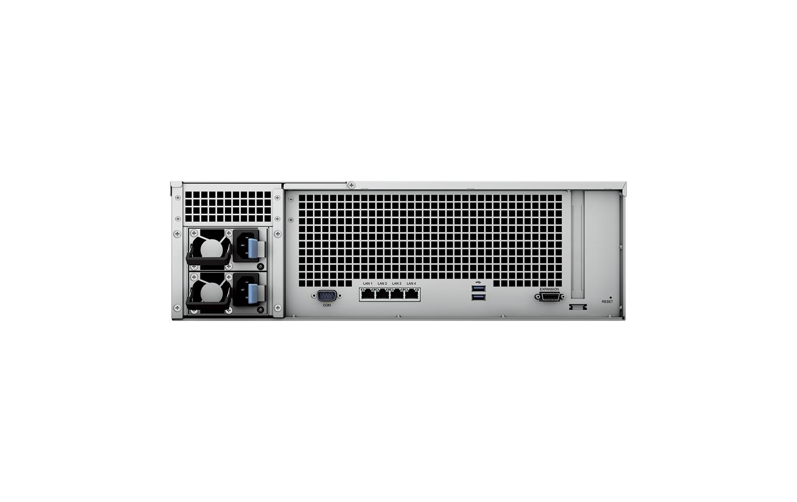 Synology RS2821RP+ – 16-Bay Rack 3U NAS – AMD Ryzen V1500B, 4 GB RAM, 1GbE, DSM, redundantes Netzteil