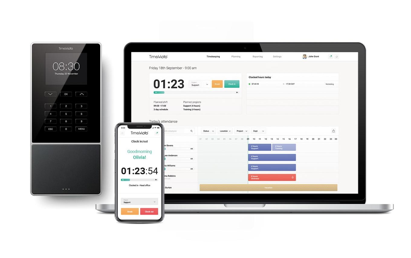 Safescan TM-616 Zutrittsterminal – 2,8" Display, RFID, Tastenfeld, verkabelt & kabellos, Netz, Wand