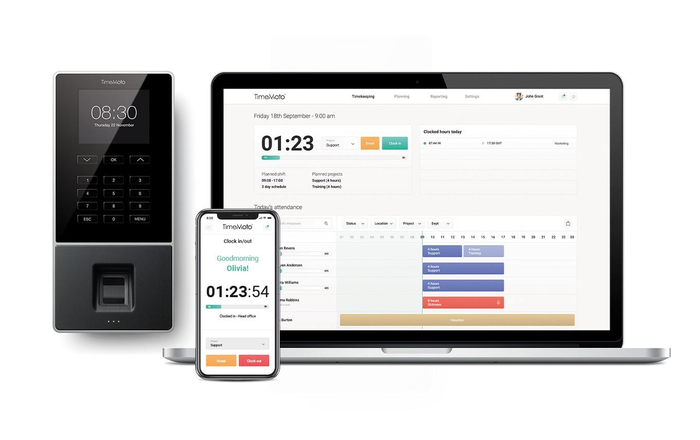 Safescan TM-626 Zutrittsterminal – 2,8" Display, Fingerabdruck, RFID, Code, verkabelt & kabellos, Schwarz