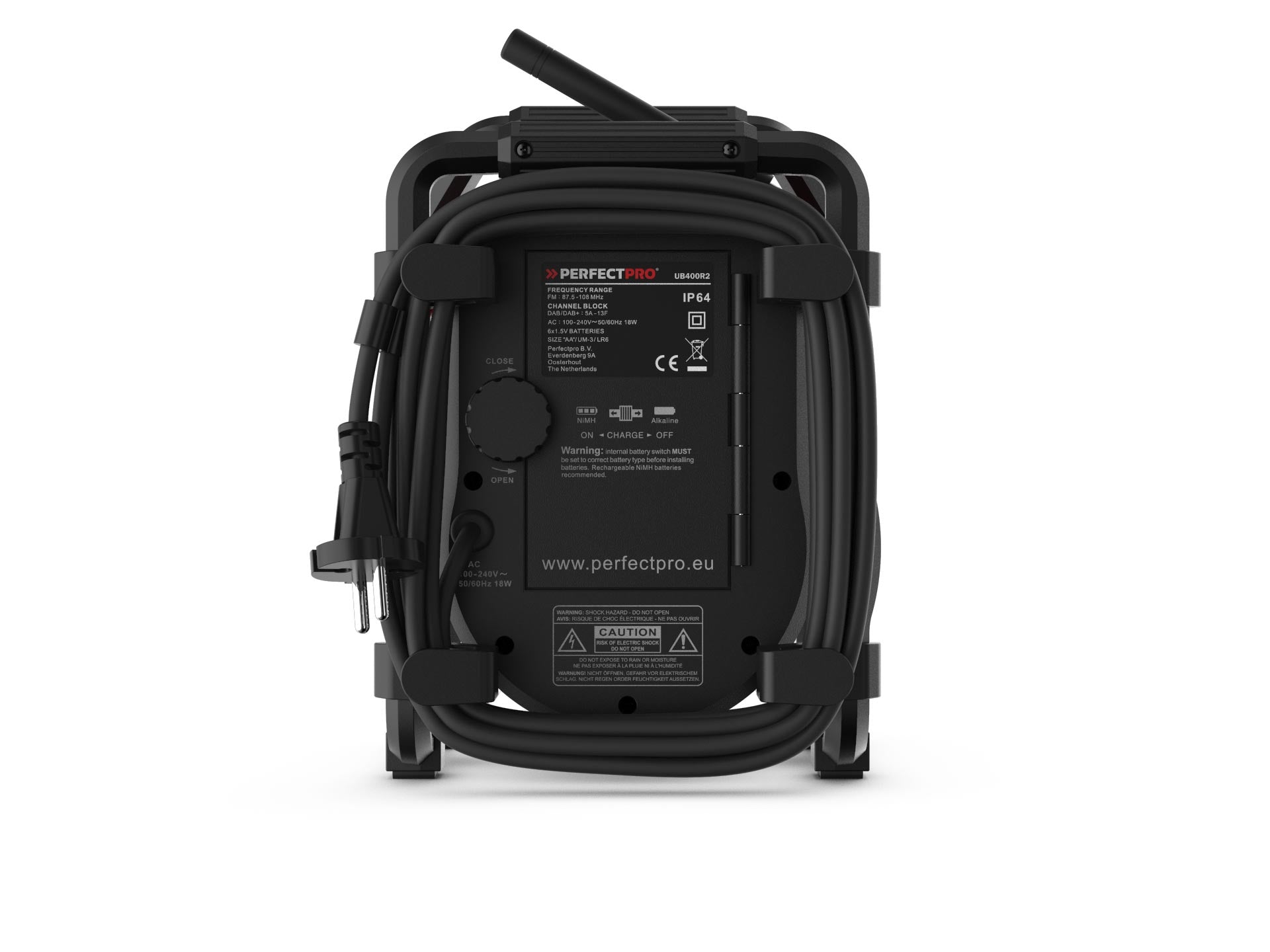 Perfectpro UBOX 400R – DAB-/Internetradio – Portabel – DAB+, Bluetooth, Akkubetrieb – Schwarz