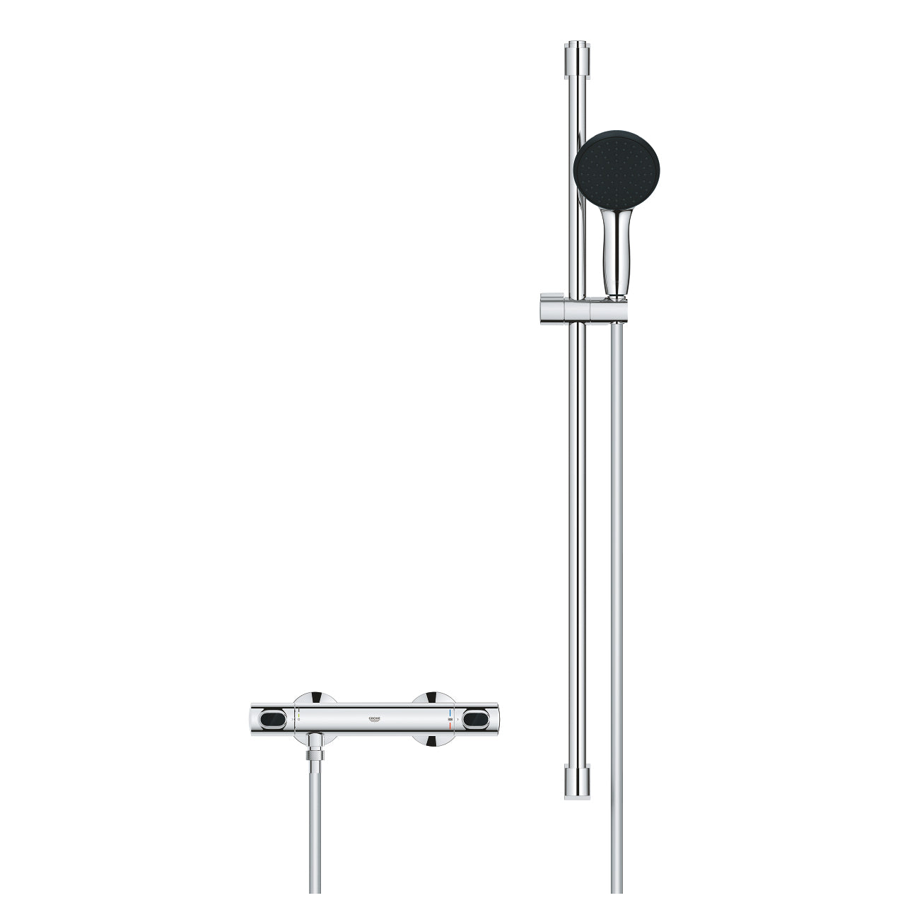 GROHE Badebatterie Precision Flow – Thermostat (Unterputz), Messing, Chrom