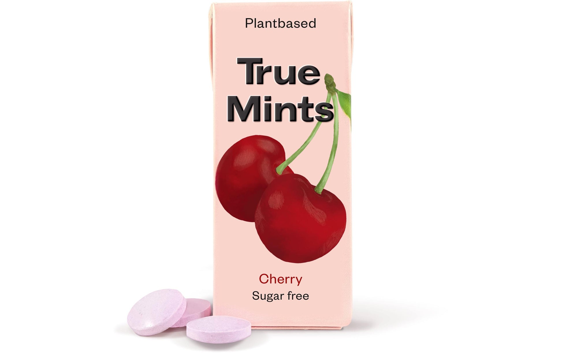 True Gum True Mints Kirsche Lutschbonbons – Zuckerfrei, Glutenfrei – 13 g
