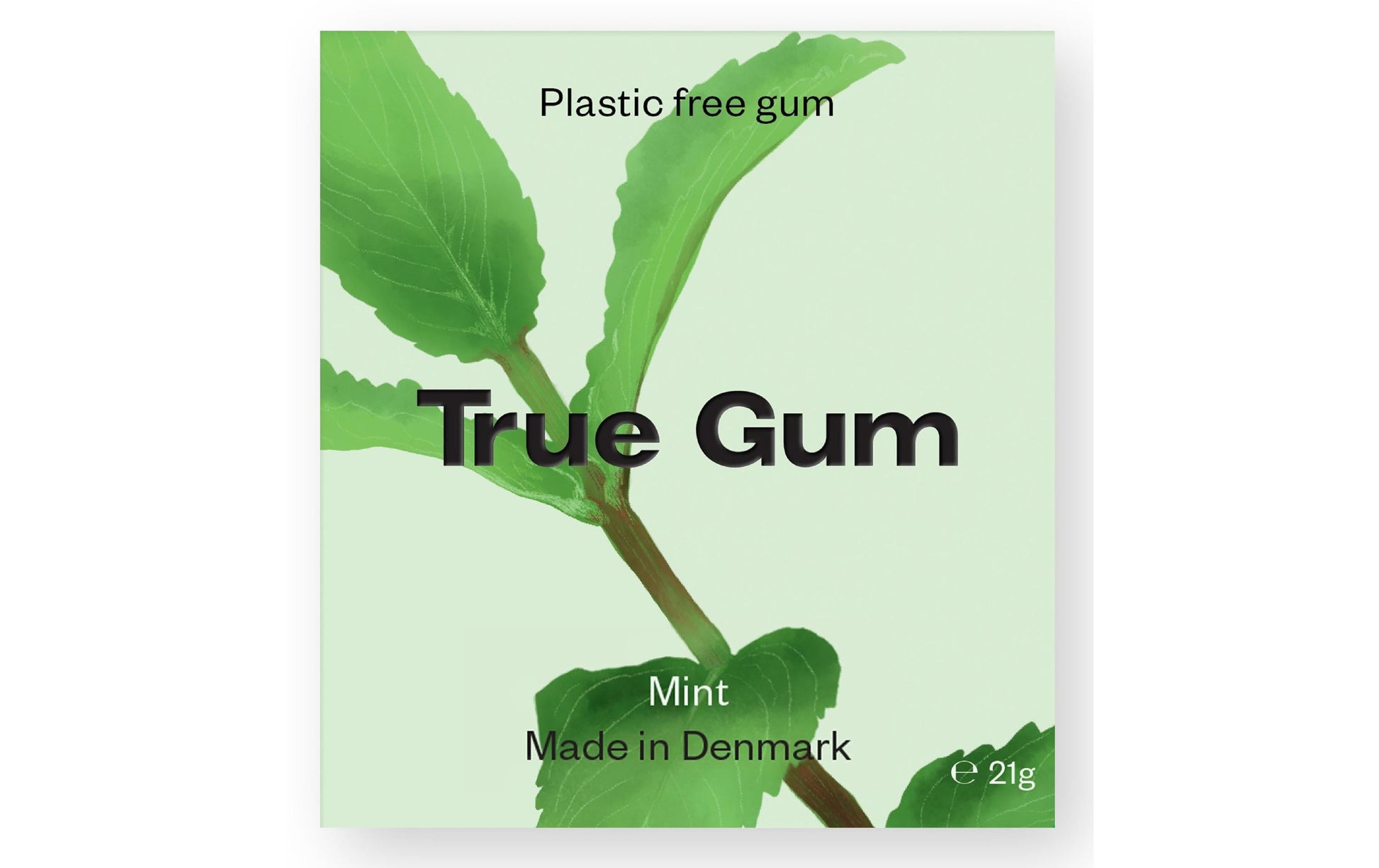 True Gum Kaugummi – Minze, zuckerfrei, vegan – 21 g