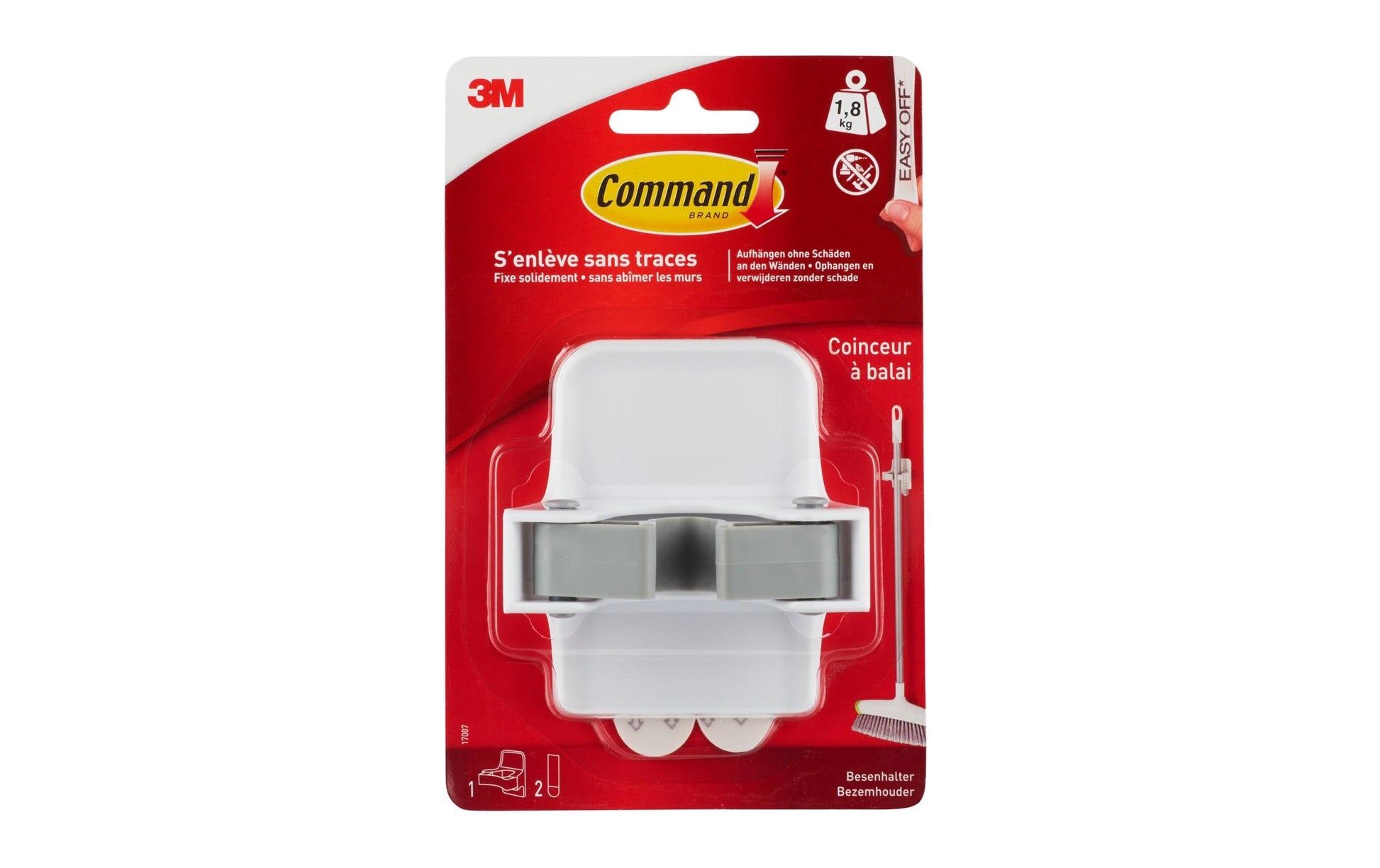 Command Besenhalter – Weiss, für Besen, Mopps