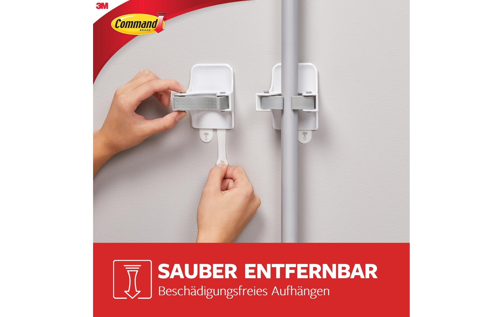 Command Besenhalter – Weiss, für Besen, Mopps