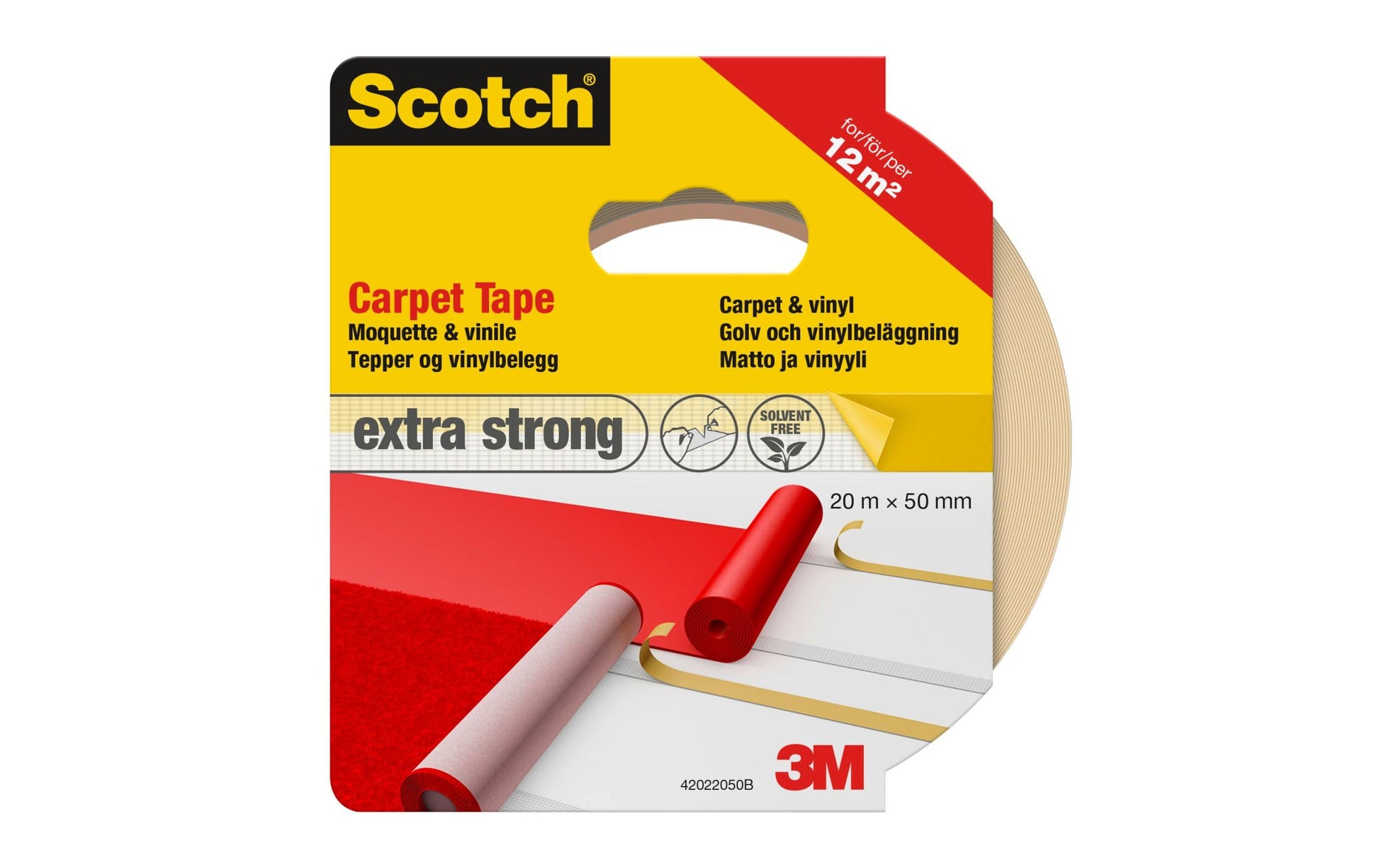 3M Montageband extra stark – 50 mm × 20 m, braun, Innen