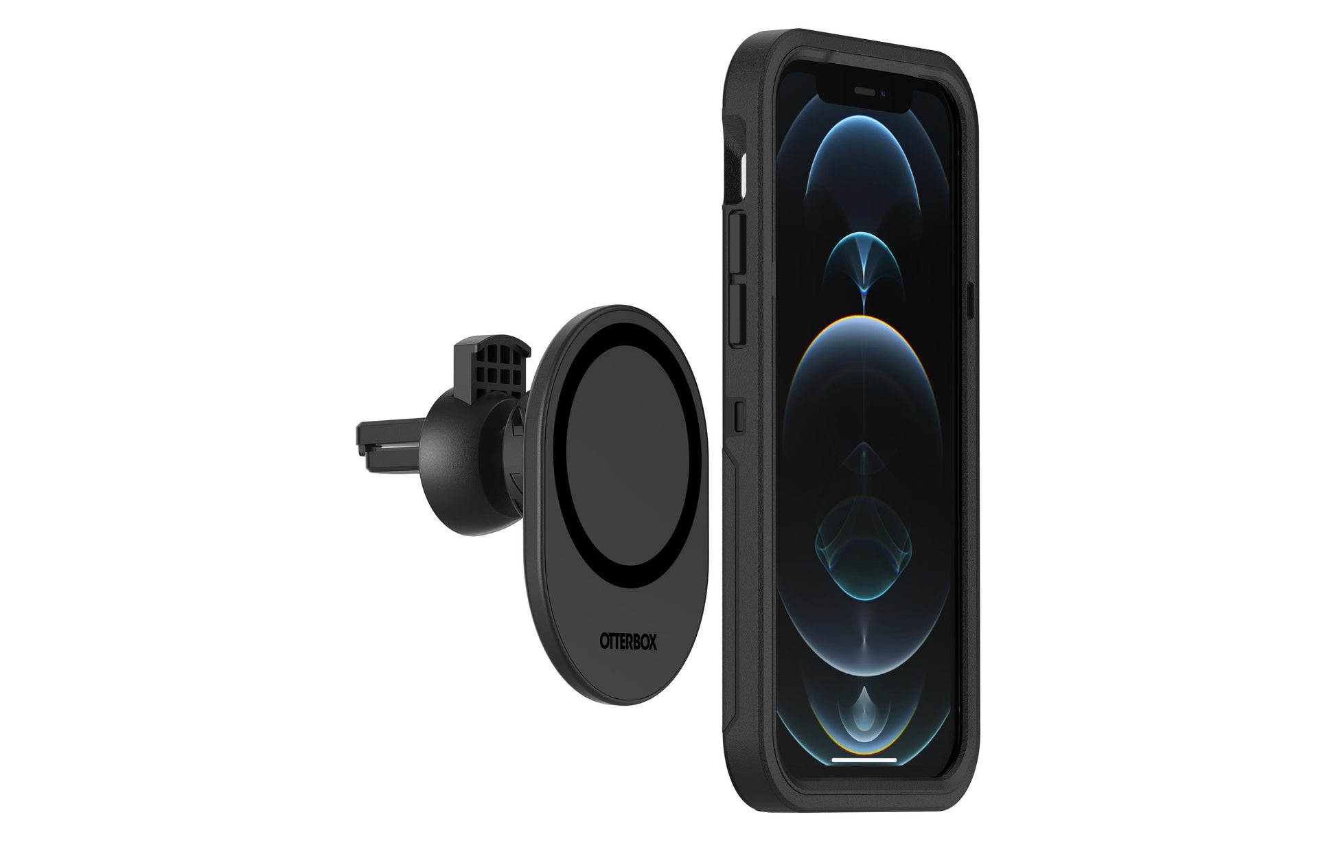 OtterBox MagSafe Auto-Lüftungshalterung – Auto-Halterung – Lüftungsschlitz, drehbar – für iPhone 12 mini – Schwarz
