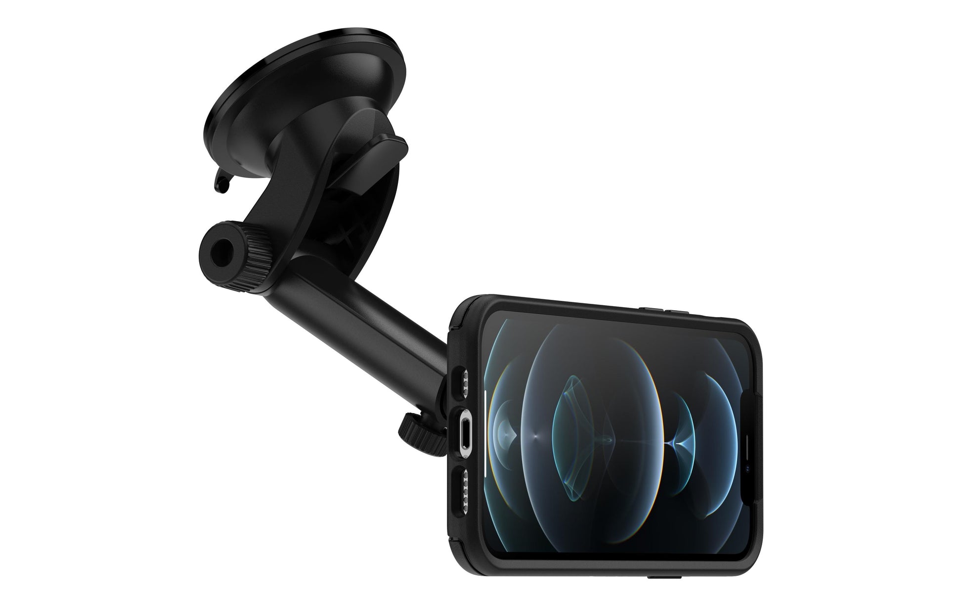 OtterBox Auto-Halterung, Saugnapf, drehbar – für iPhone ab 12 (MagSafe) – Schwarz