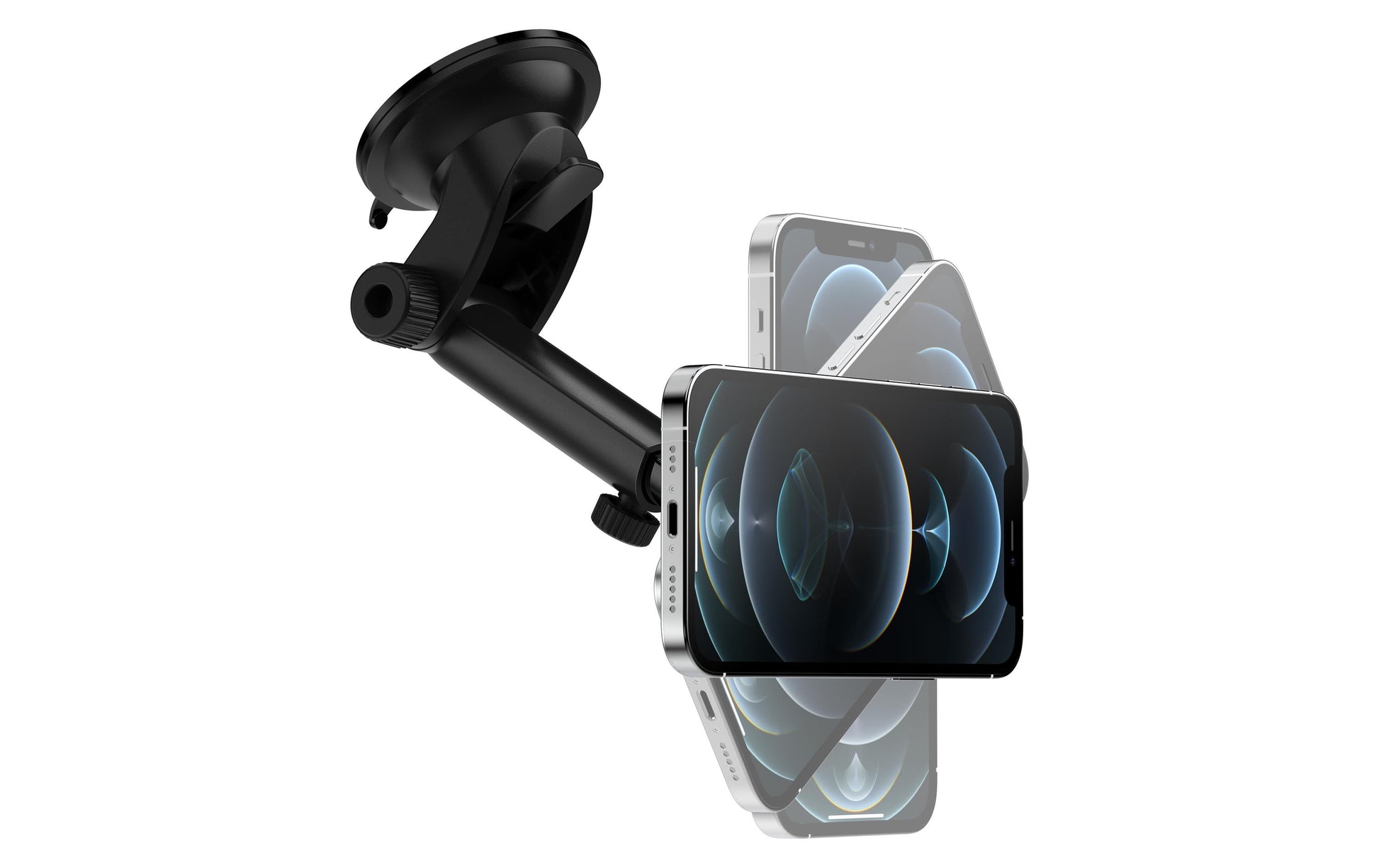 OtterBox Auto-Halterung, Saugnapf, drehbar – für iPhone ab 12 (MagSafe) – Schwarz