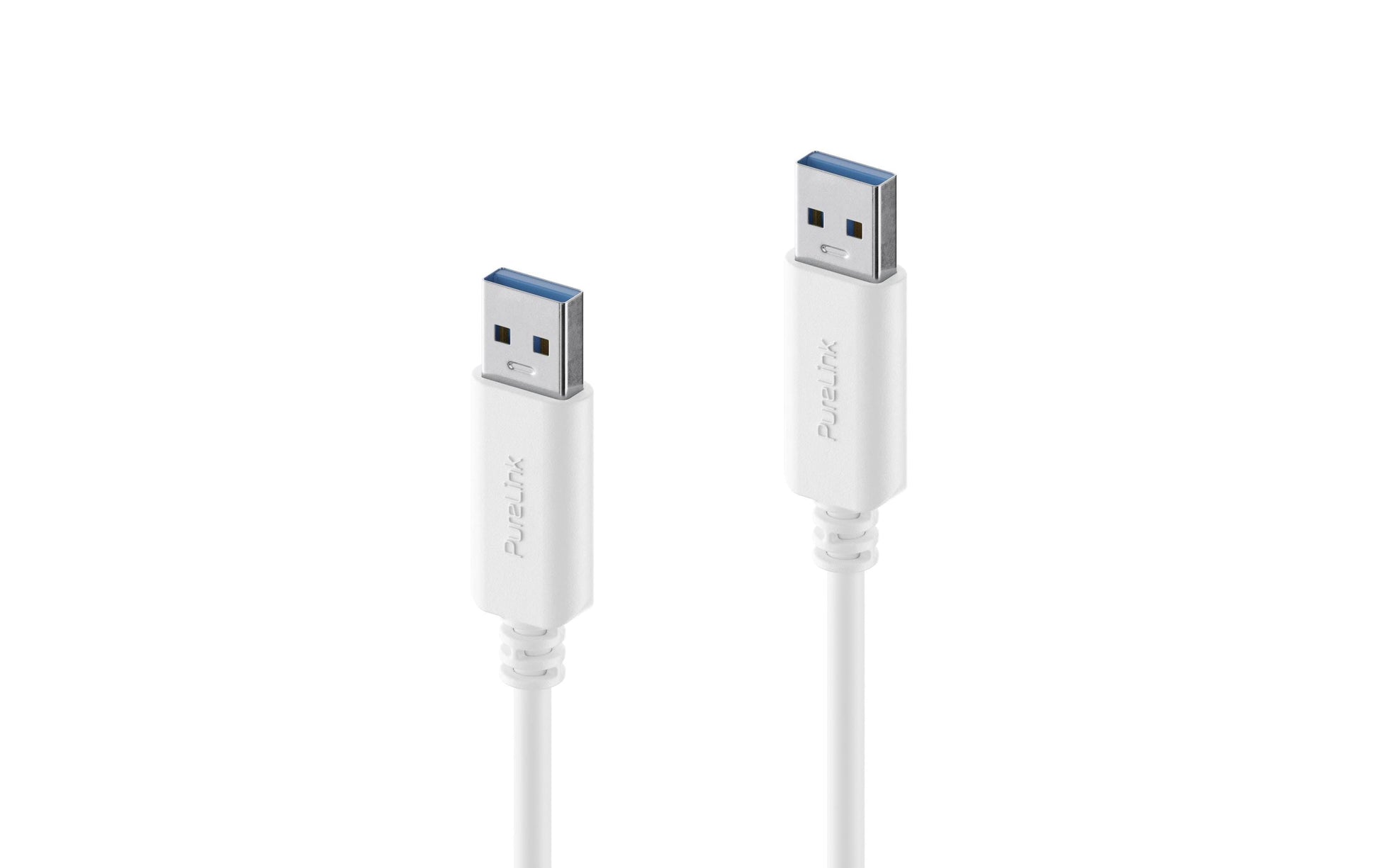PureLink USB-A auf USB-A Kabel – USB 3.2 Gen 1 (5 Gbit/s) – 1,5 m – USB Power Delivery – Weiss