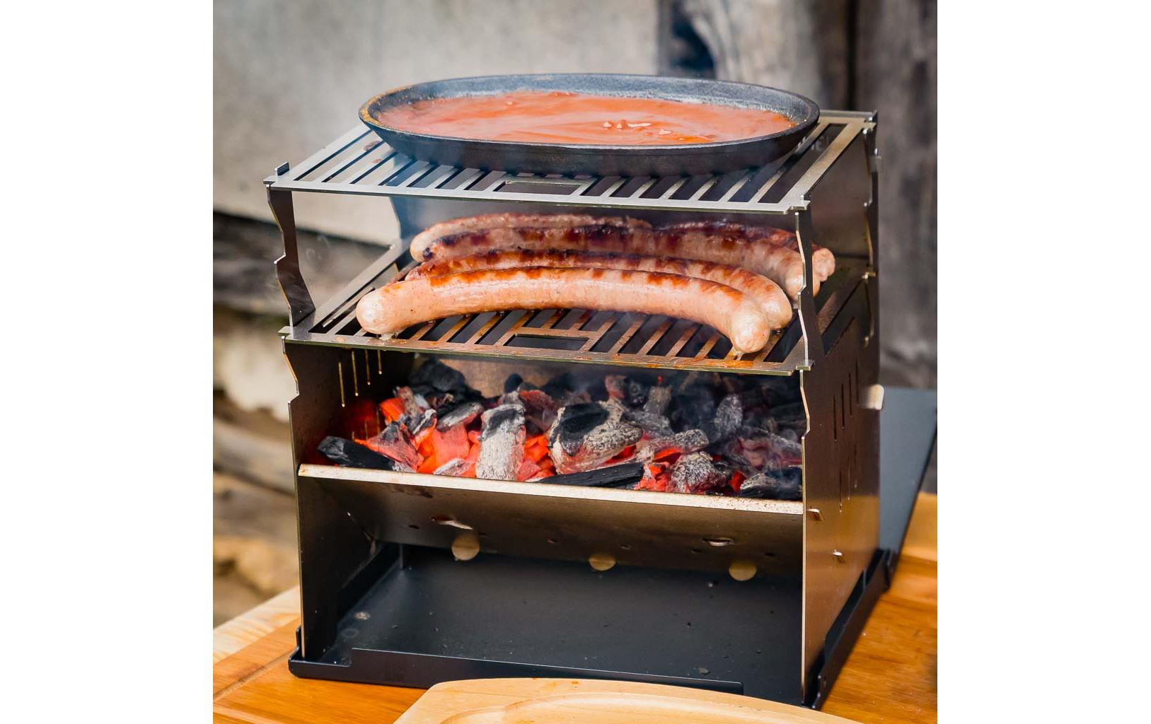 FENNEK Grillrost 28,2 × 18,3 × 0,2 cm, Edelstahl, rechteckig, für Fleisch