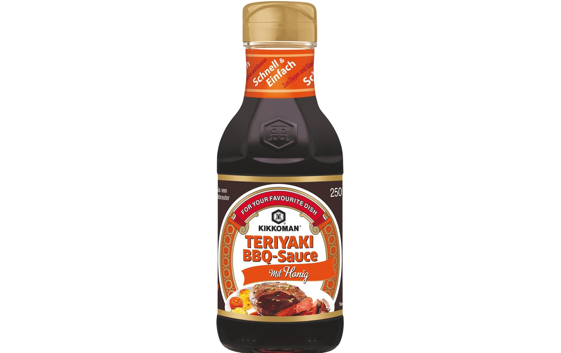 Kikkoman BBQ-Sauce Teriyaki mit Honig – 250 ml