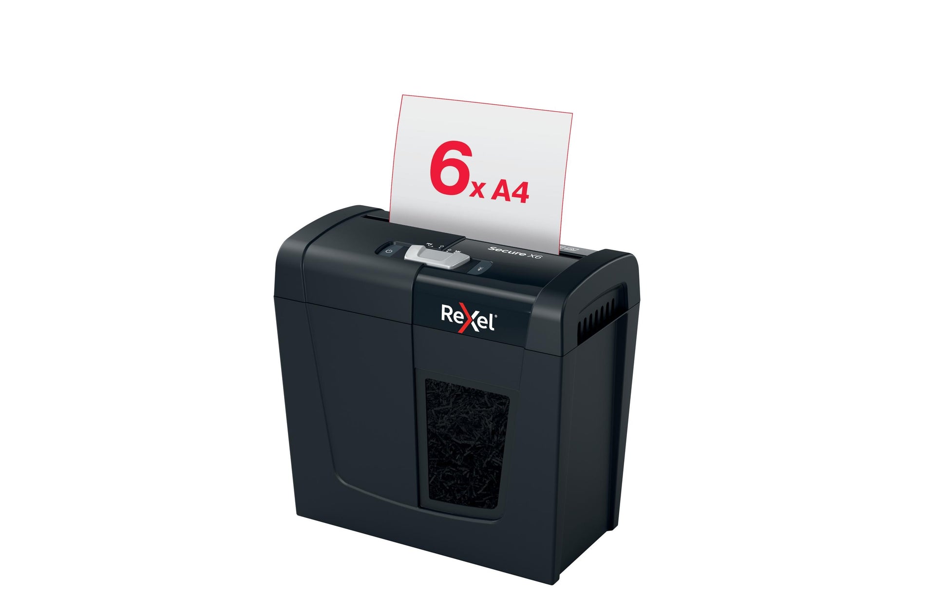 Rexel Secure X6 – Aktenvernichter, DIN P-4, Partikelschnitt 4 × 40 mm, 6 Blatt, 10 l, A4
