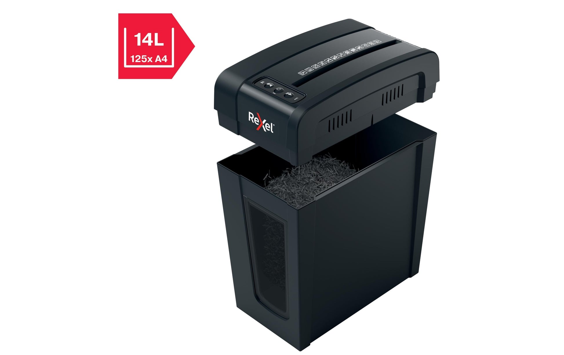 Rexel Secure X8-SL Slimline – Aktenvernichter, DIN P-4, Partikelschnitt 4 × 40 mm, 8 Blatt, 14 l, A4