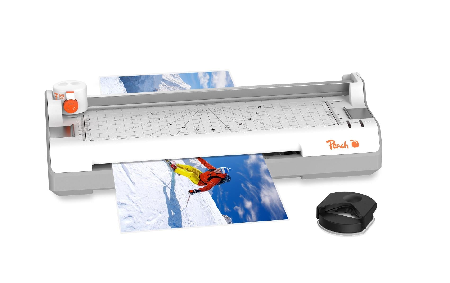 Peach PBP350 Laminiergerät A4 – Kalt-/Heisslaminator, bis 125 µm, 2 Rollen, 250 mm/min, weiss