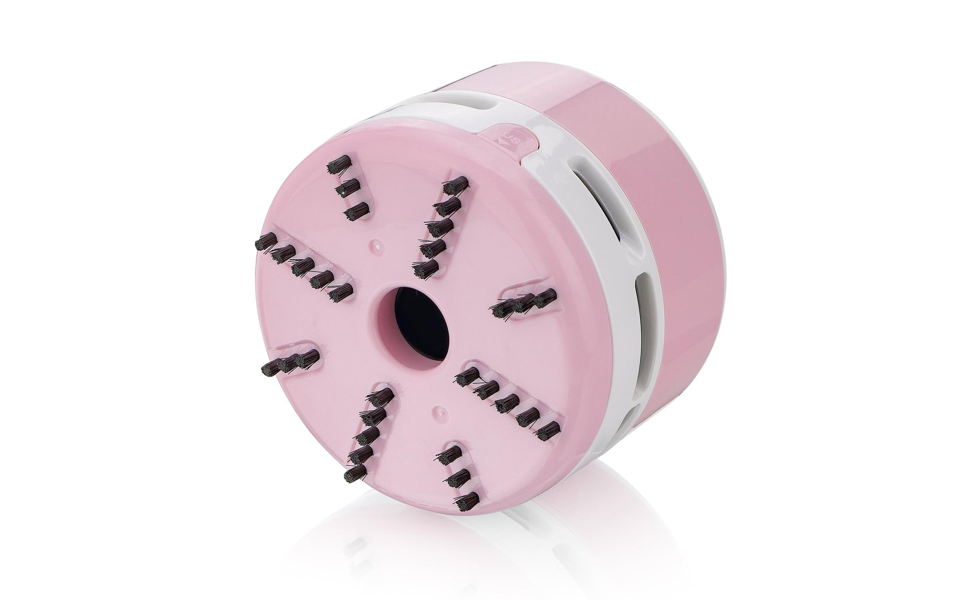 Peach Mini-Tischstaubsauger PA105 – Akku (2× AA), 80 mm × 65 mm, rosa