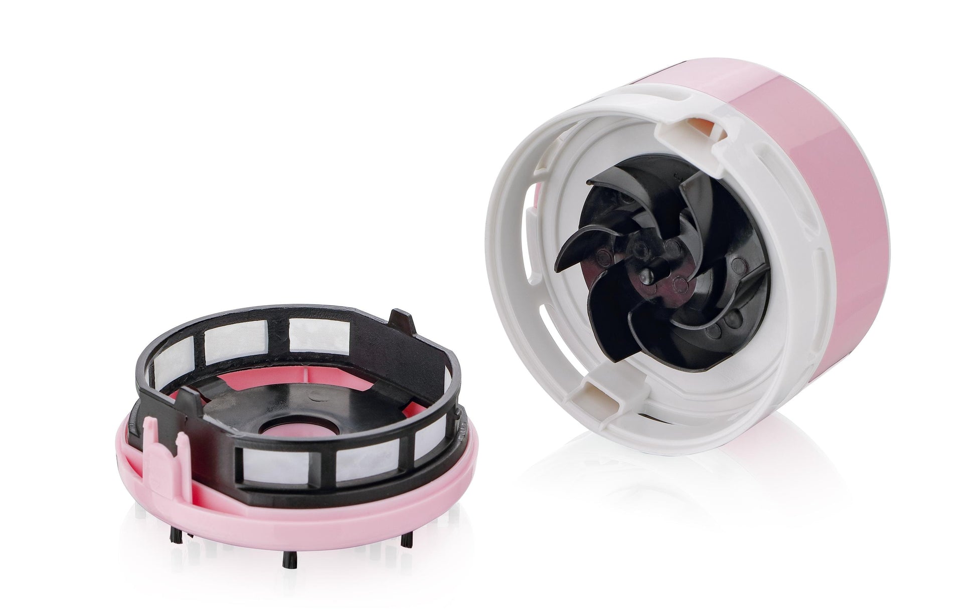 Peach Mini-Tischstaubsauger PA105 – Akku (2× AA), 80 mm × 65 mm, rosa