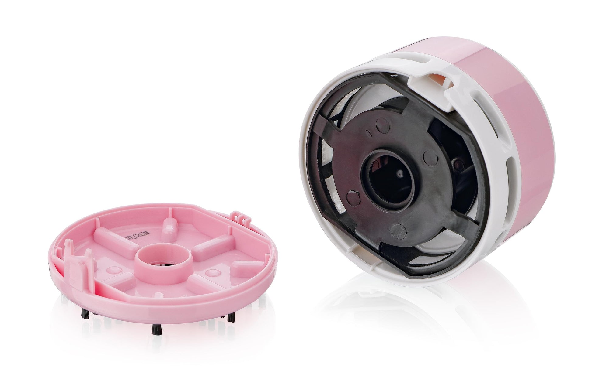 Peach Mini-Tischstaubsauger PA105 – Akku (2× AA), 80 mm × 65 mm, rosa