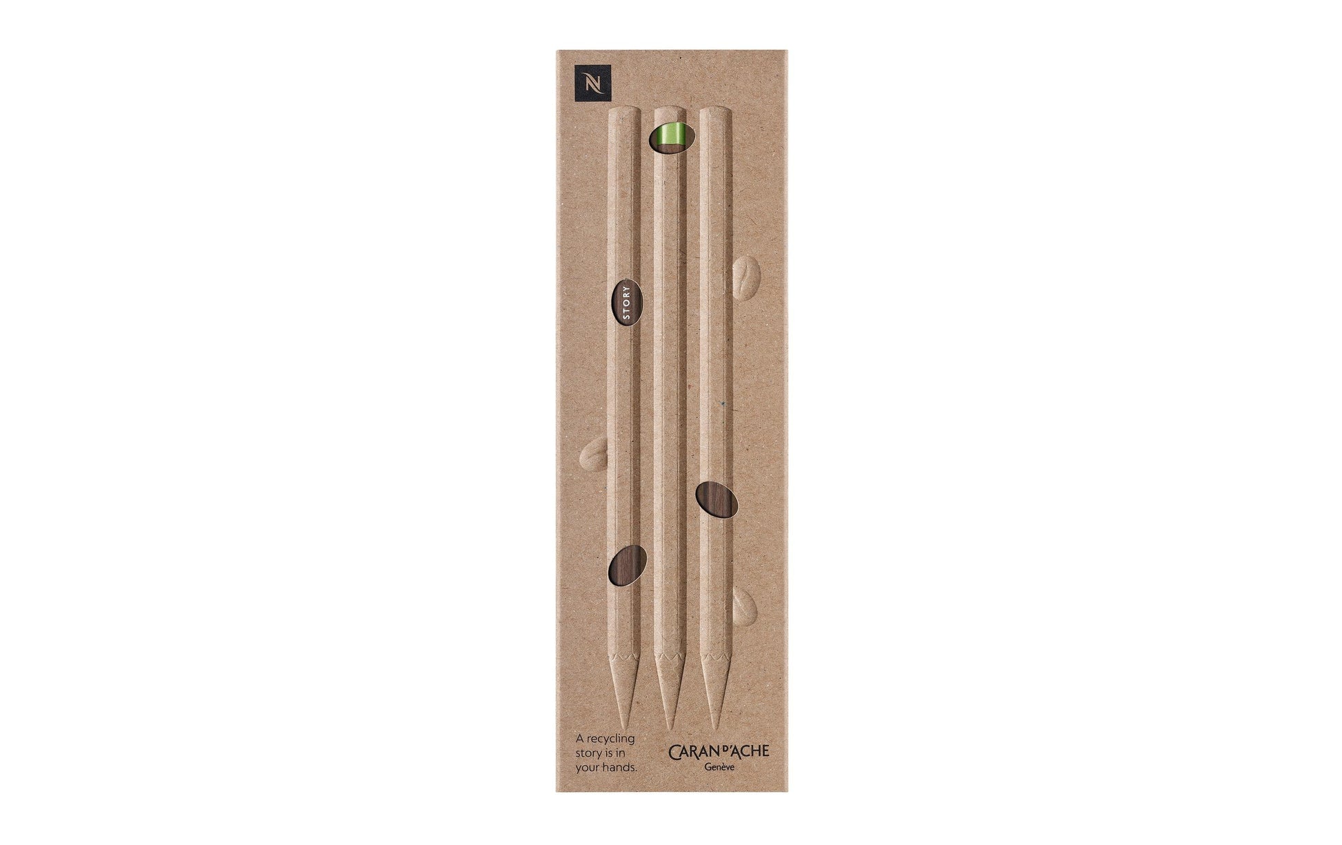 Caran d-Ache Caran d’Ache, Swiss Wood Nespresso Edition 4, Bleistift, 3B, Mine Ø 3 mm – 3er-Set