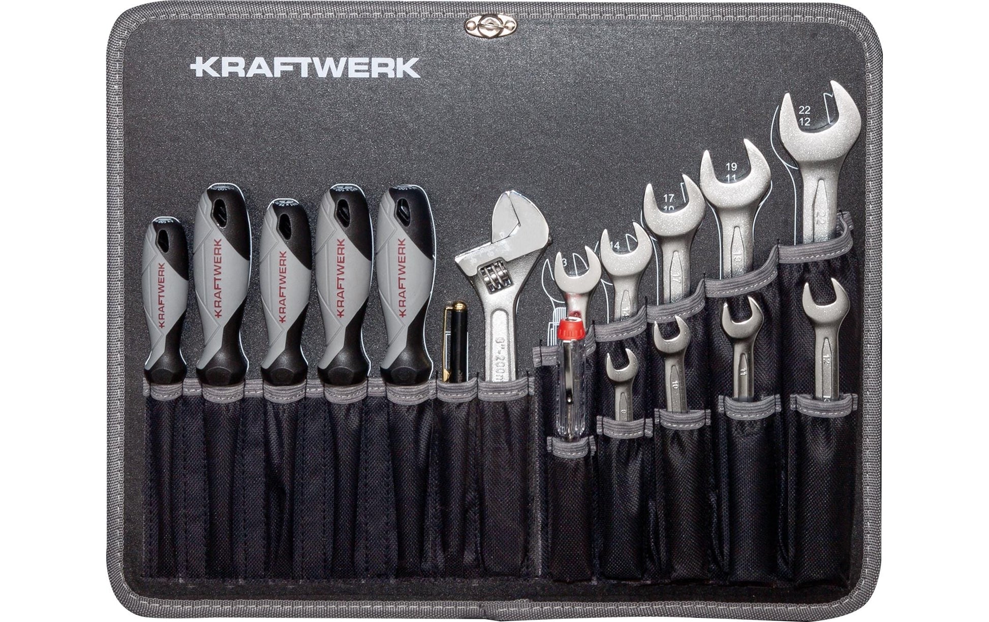 Kraftwerk B147 Werkzeugkoffer – bestückt, 100-teilig, grau