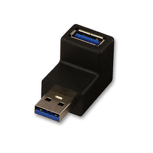 Lindy USB-A (Stecker) auf USB-A (Buchse) Adapter, USB 3.2 Gen 1, 90° abgewinkelt