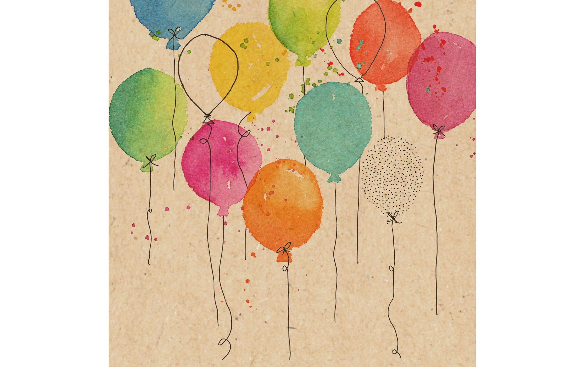 Braun + Company Servietten Ballon Party – mehrfarbig – 33 × 33 cm, 3-lagig – 20 Stück