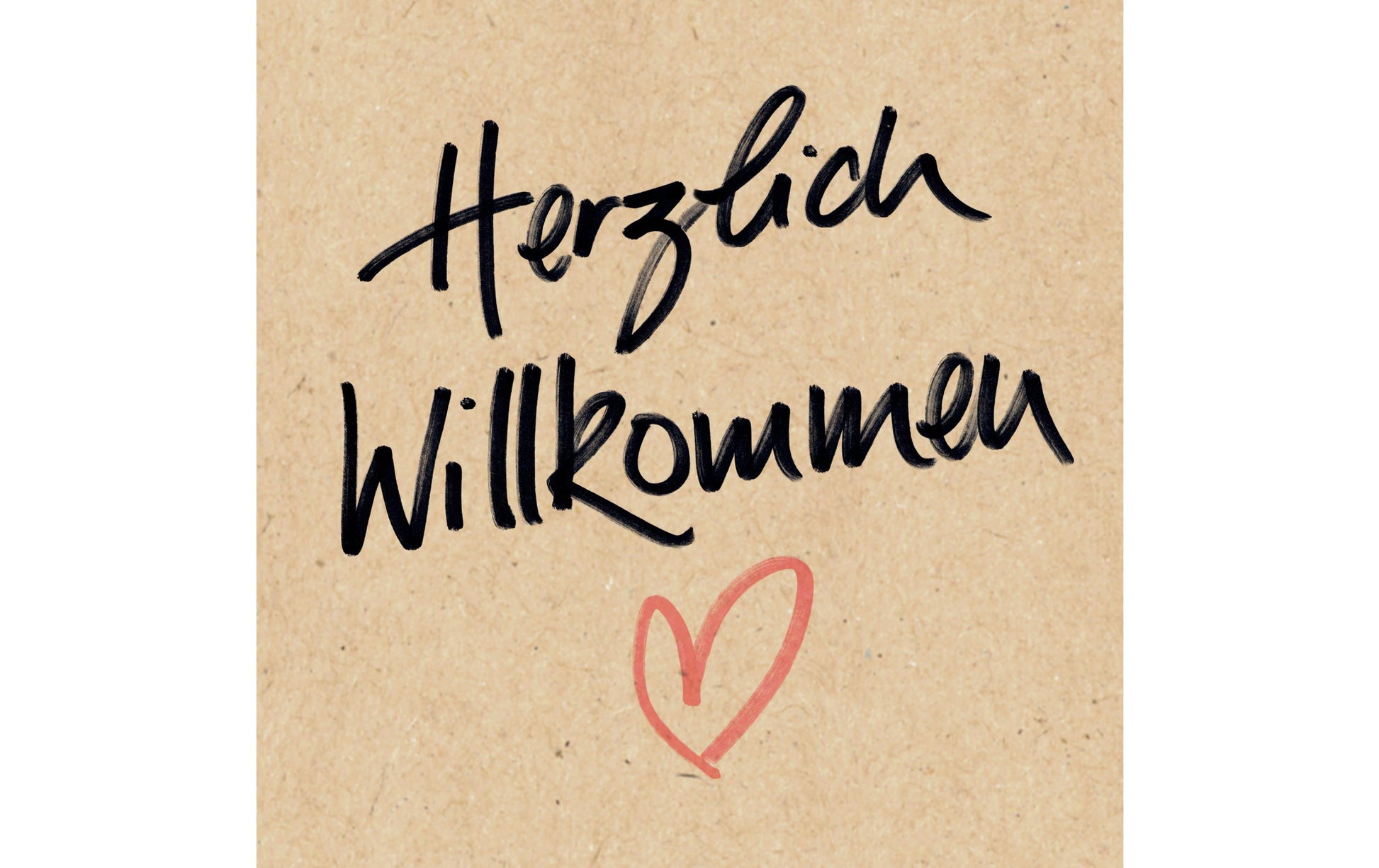 Braun + Company Servietten Herzlich Willkommen Braun – 33 × 33 cm, 3-lagig – 20 Stück