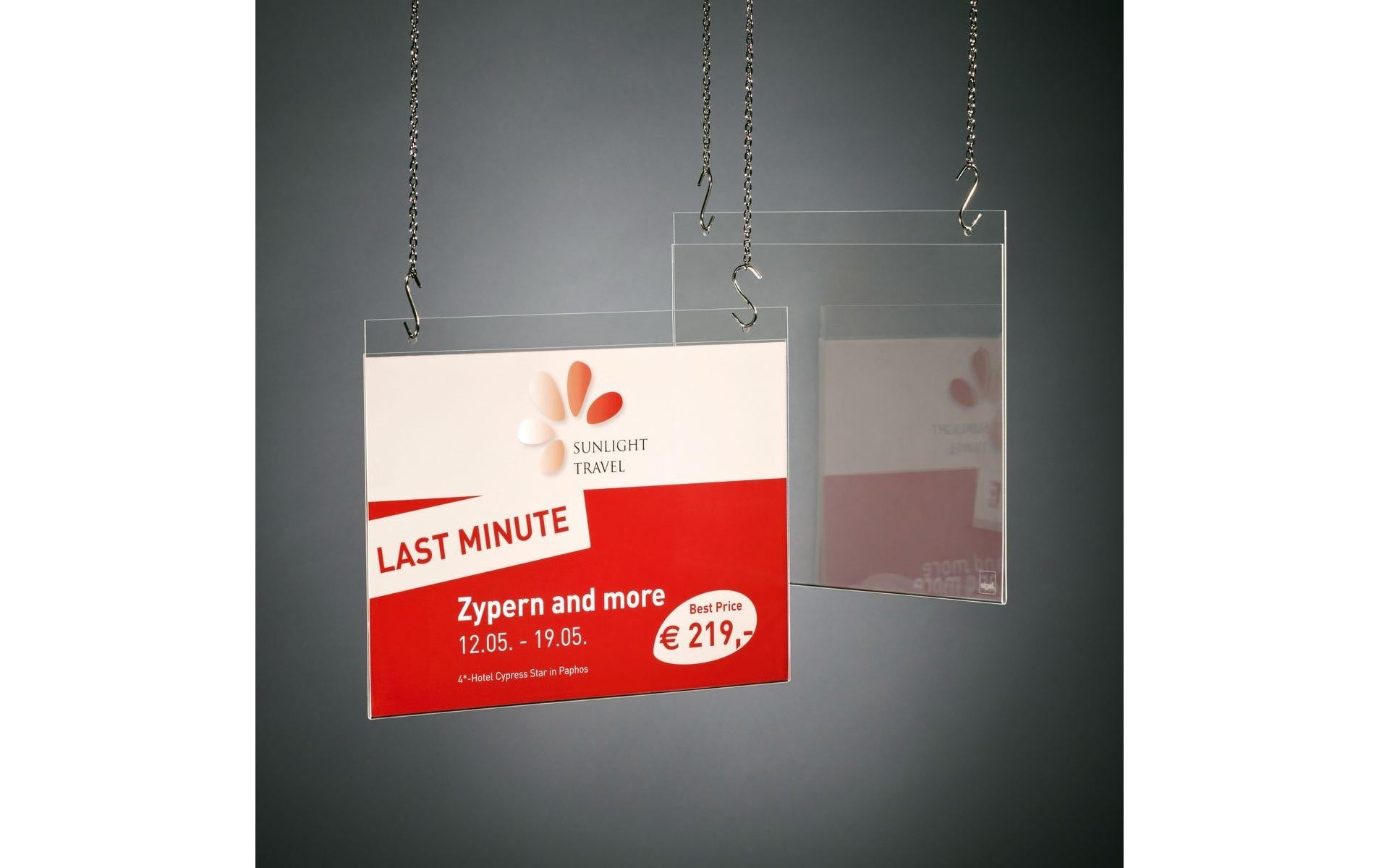Sigel Plakattasche – 300 × 235 mm, transparent, für A4 quer