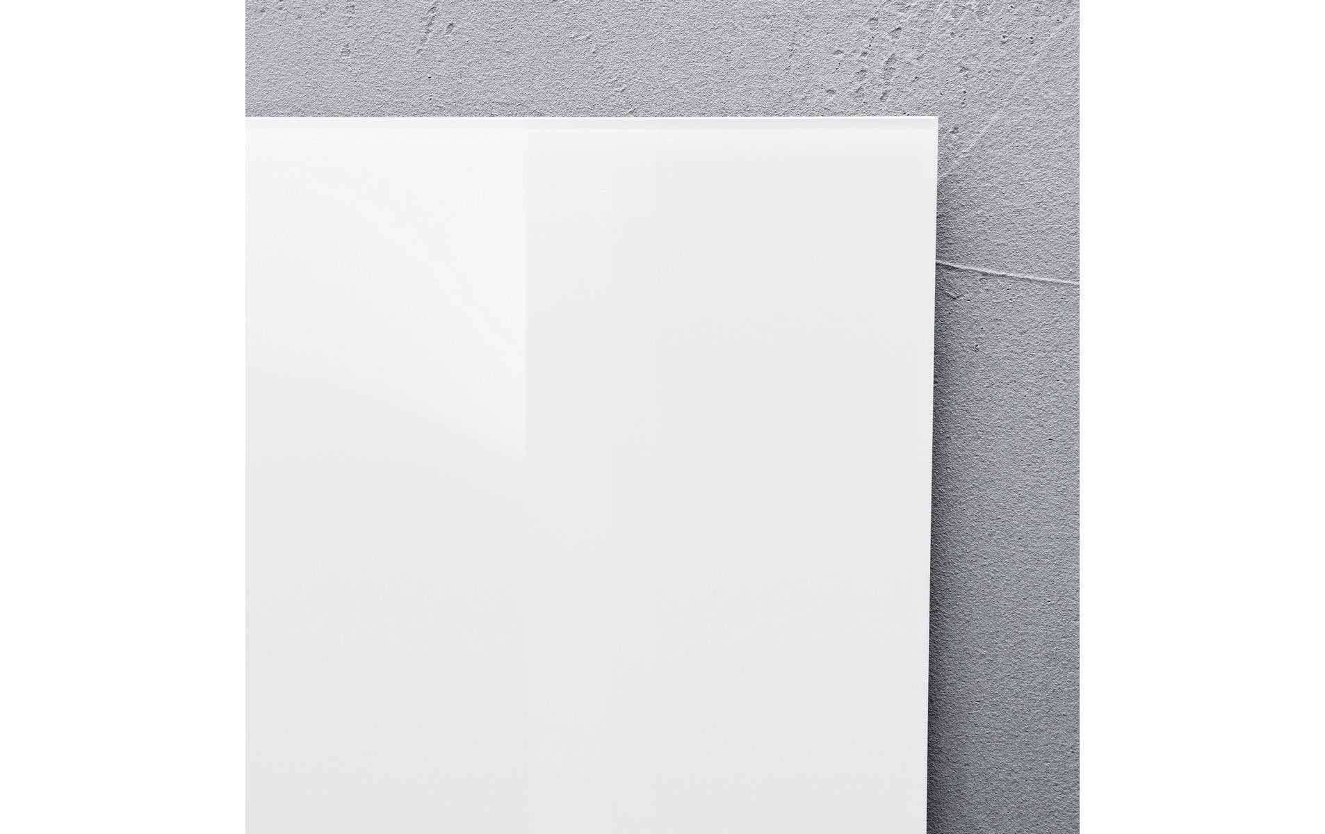 Sigel Whiteboard – 30 × 30 cm, Glas, magnetisch, Wandmontage, inkl. SuperDym Magnetwürfel, Montagesatz