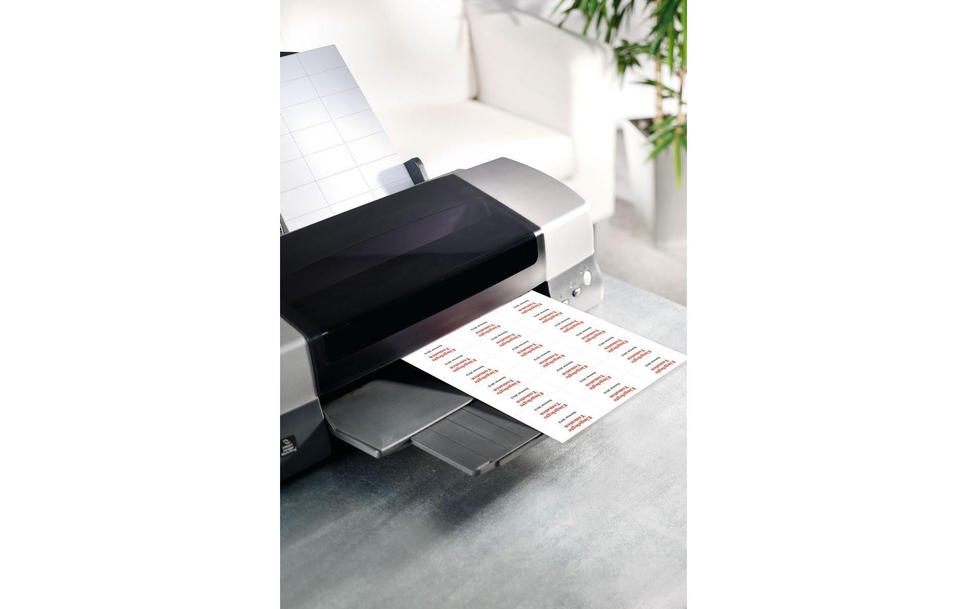 Sigel LA131 – Etiketten A4 70 × 36 mm – Papier, weiss – permanent haftend – Laser – 24 pro Blatt, 25 Blätter