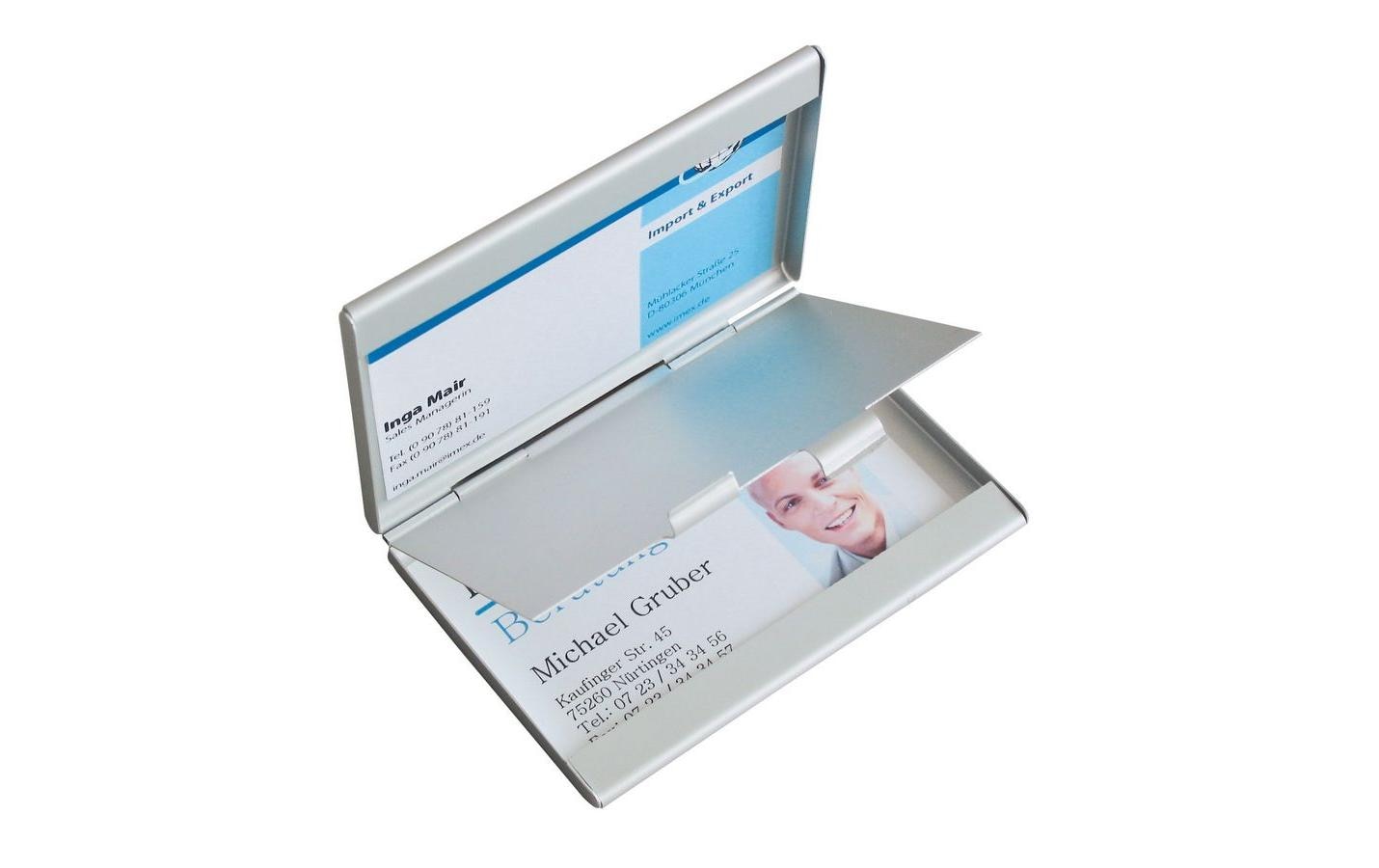 Sigel Visitenkartenetui Twin – Aluminium