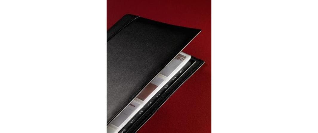 Sigel Visitenkartenalbum – Leder, Schwarz, 160×35×275 mm