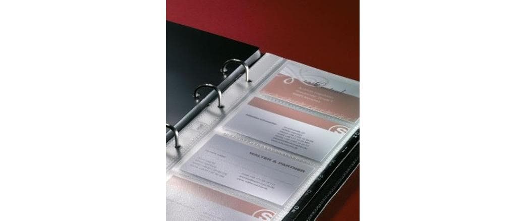 Sigel Visitenkartenalbum – Leder, Schwarz, 160×35×275 mm
