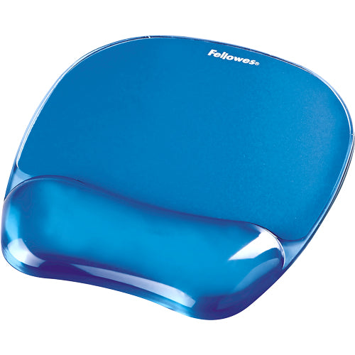 Fellowes Mausmatte mit Handgelenkauflage – für Maus – Gel, abwaschbar – 202×230×15 mm – blau