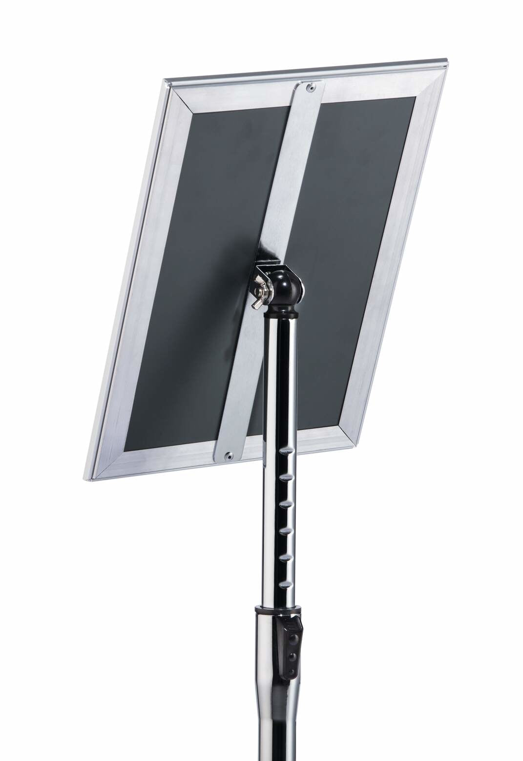 Durable Infoständer – für A4 Hoch-/Querformat, 1 Fach, silber, Metall, 250×250×1205 mm