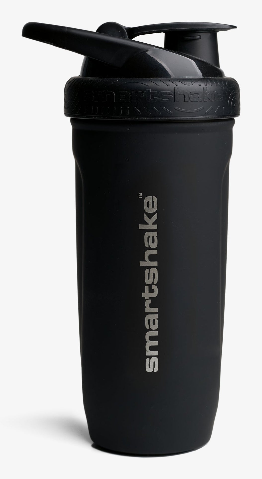 Smartshake Reforce Trinkflasche 900 ml – Edelstahl, Sportdeckel, Schwarz