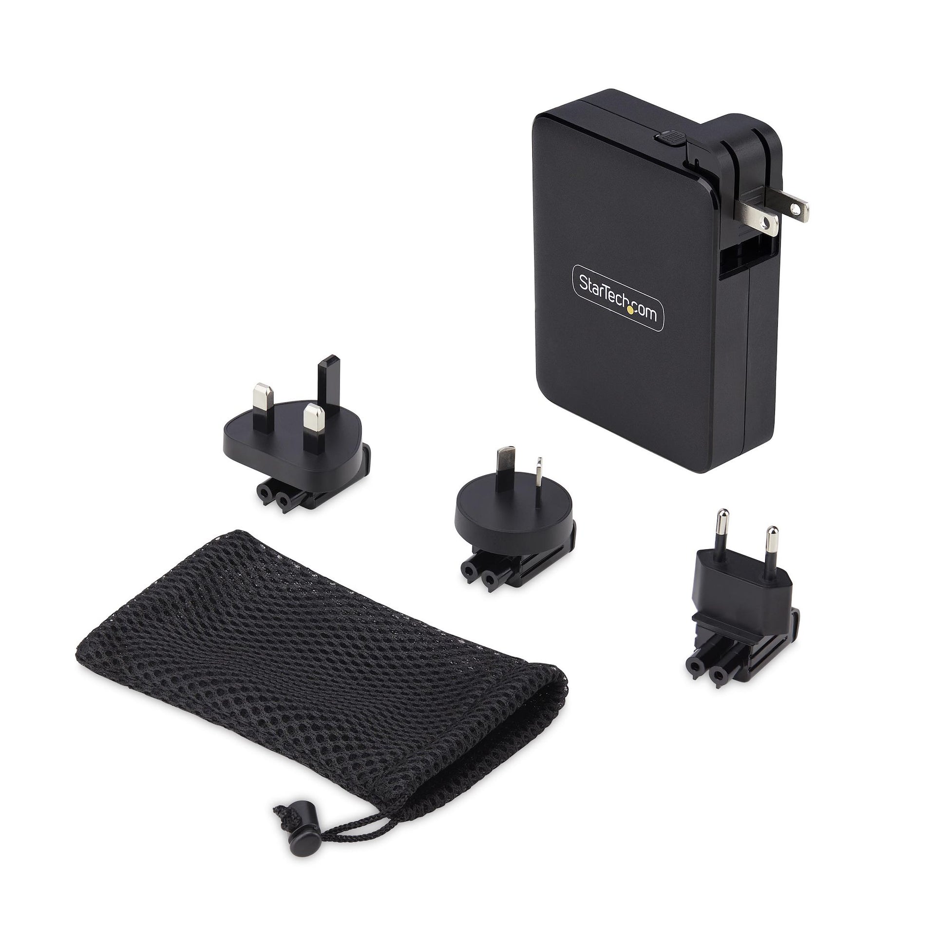 StarTech.com USB-Wandladegerät 140 W – PD 3,1, PPS, GaN – International – USB-C×3, USB-A×1 – Schwarz