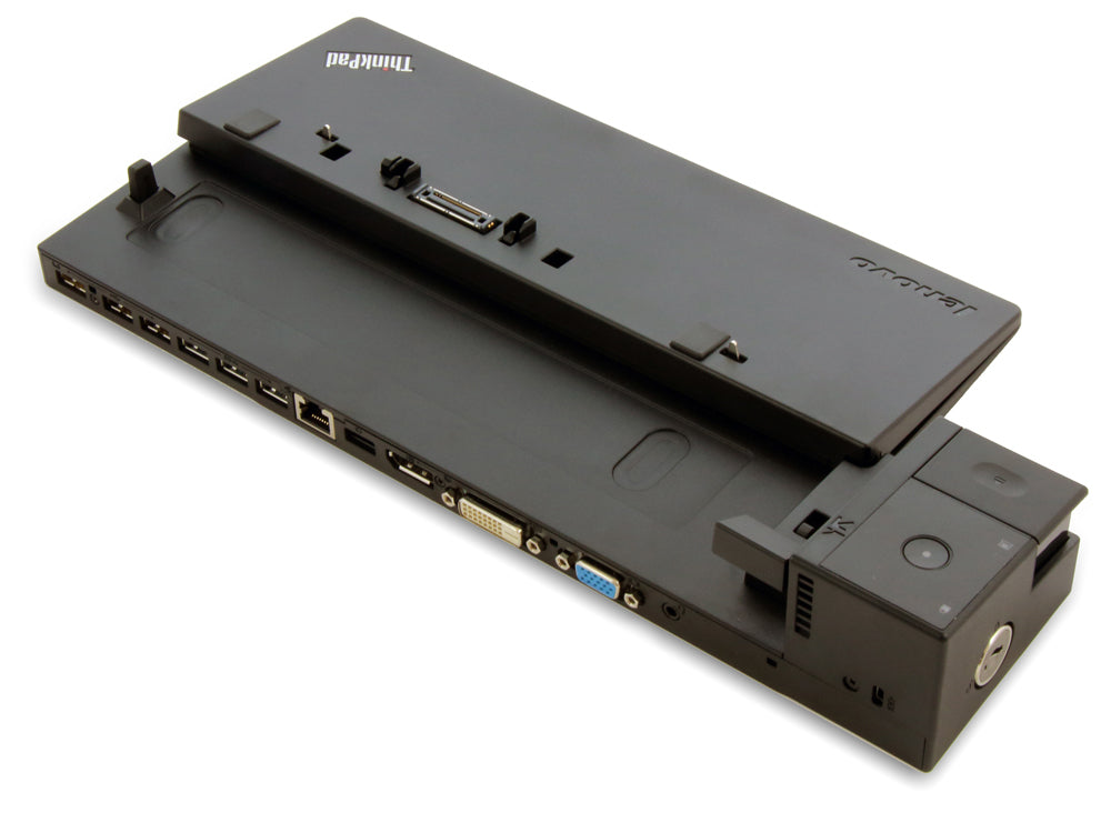 Lenovo ThinkPad Pro Dockingstation – Andocken, 1× DP, 1× VGA, 1× DVI, 3× USB-A, 65 W PD, Fast Ethernet