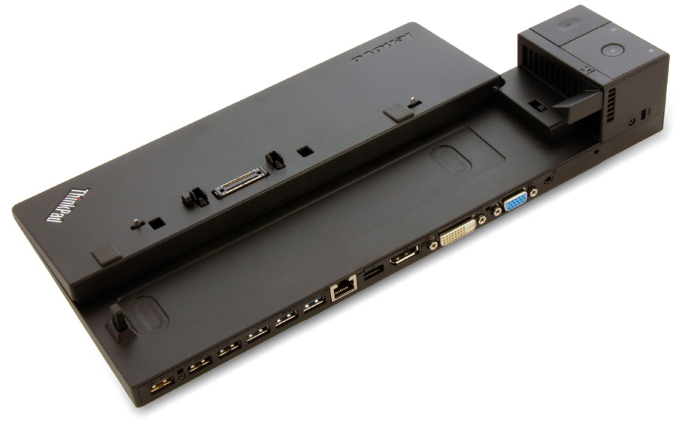 Lenovo ThinkPad Pro Dockingstation – Andocken, 1× DP, 1× VGA, 1× DVI, 3× USB-A, 65 W PD, Fast Ethernet
