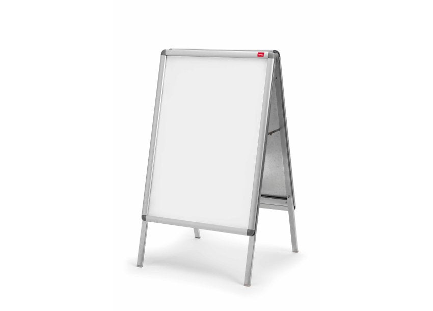 Nobo Plakatständer – für A2 hoch, silber, Metall/Kunststoff, 475 × 480 × 870 mm