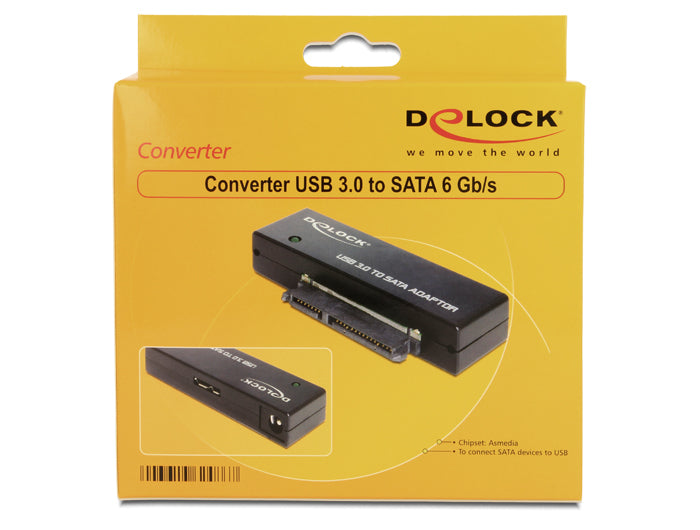 DeLOCK USB 3.2 Gen 1 auf SATA Adapter, 6 Gbit/s, 62486