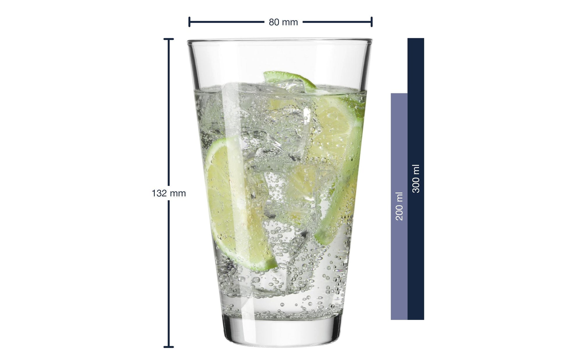 LEONARDO Trinkglas Ciao – 6er Set, 300 ml, Ø 8,0 cm, Kalk-Natron-Glas, Transparent, spülmaschinenfest