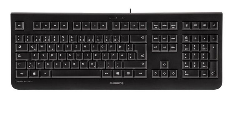 CHERRY KC 1000 – Tastatur, kabelgebunden (USB), ES-Layout (ES), Fullsize (mit Ziffernblock), schwarz